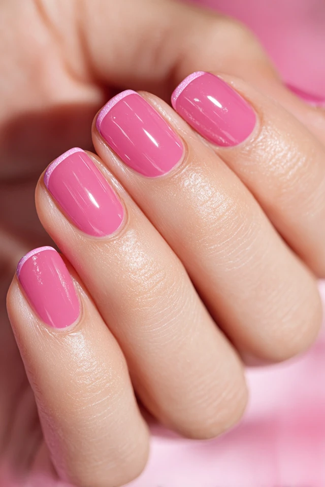 Pink Edge Manicure