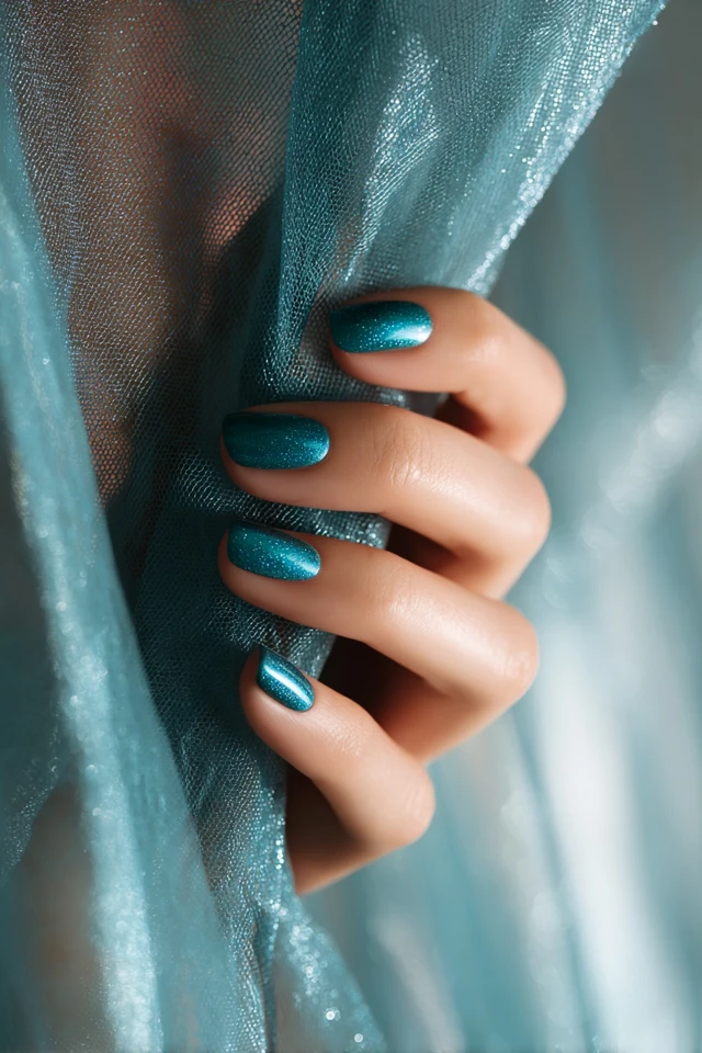 Teal Pulse Mani