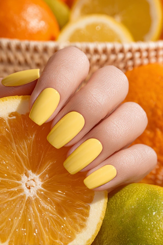 Citrus Burst Look Nails