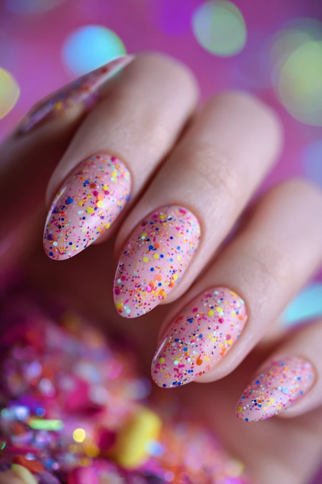 Confetti Party Vibe Nails