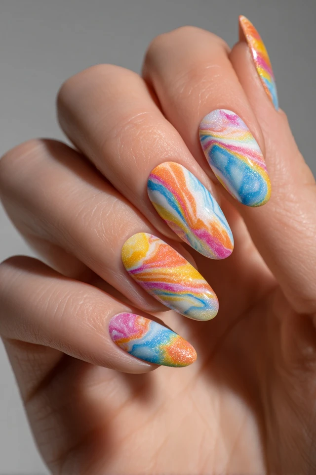 Tie-Dye Dream Palette Nails