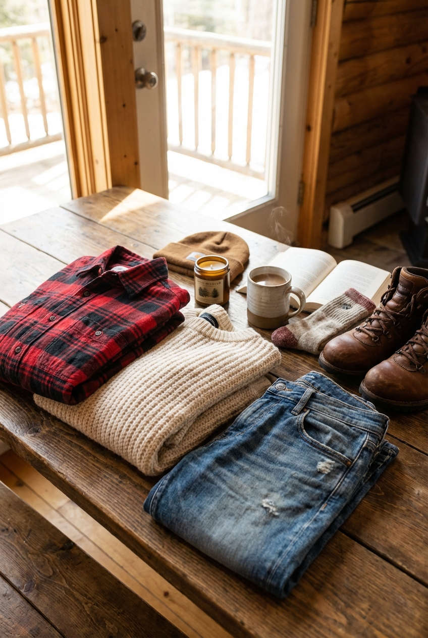 Relaxed Cabin Retreat Looks With Flannel Layers