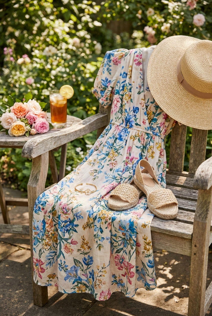 Garden Party Attire Floral Prints And Light Fabrics