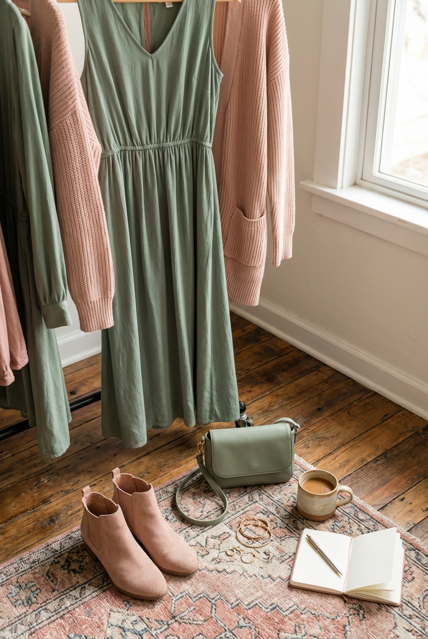 The Best Sage Green And Blush Palettes For Everyday Dresses